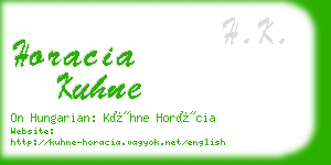 horacia kuhne business card